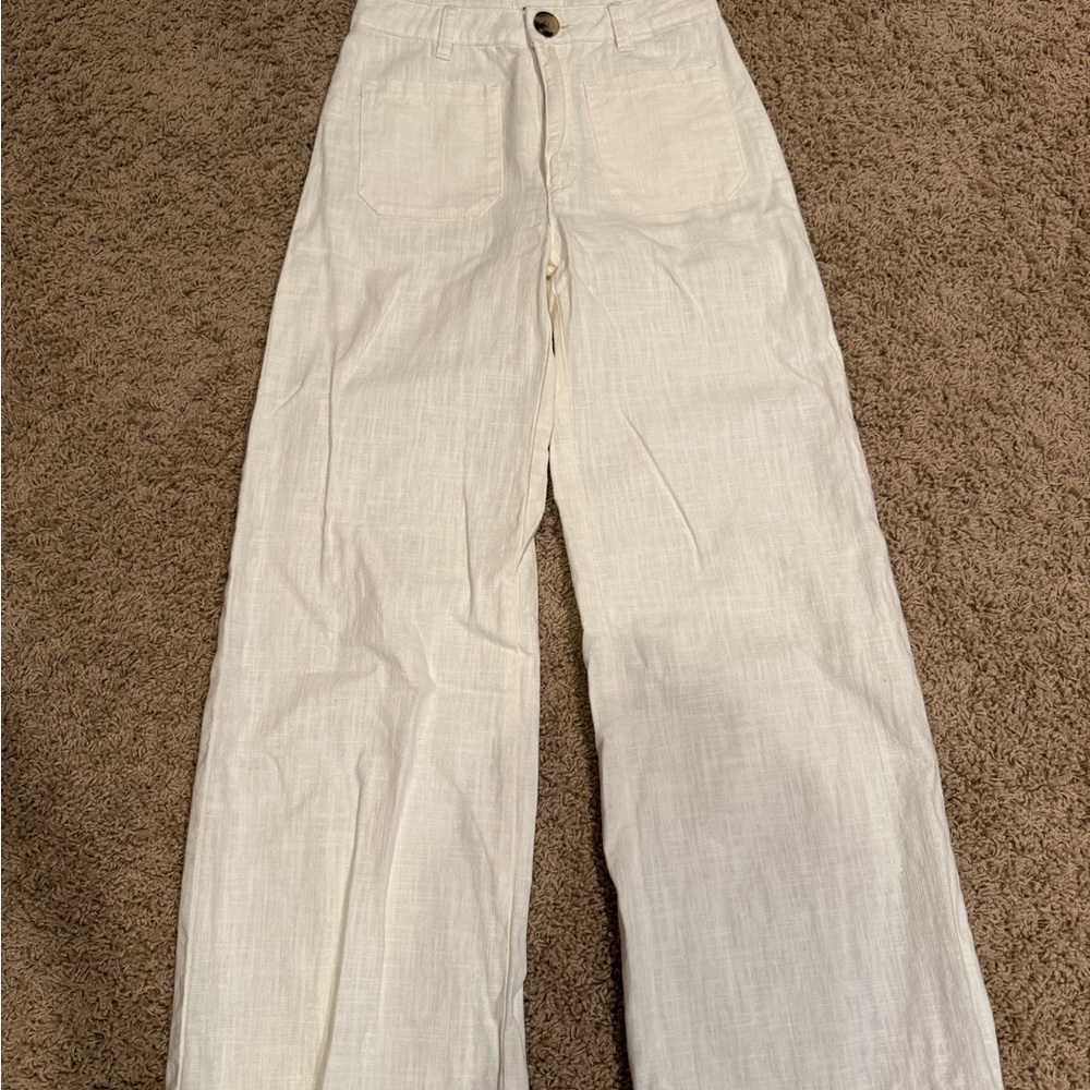 ROLLA'S White ‘Linen’ Pants